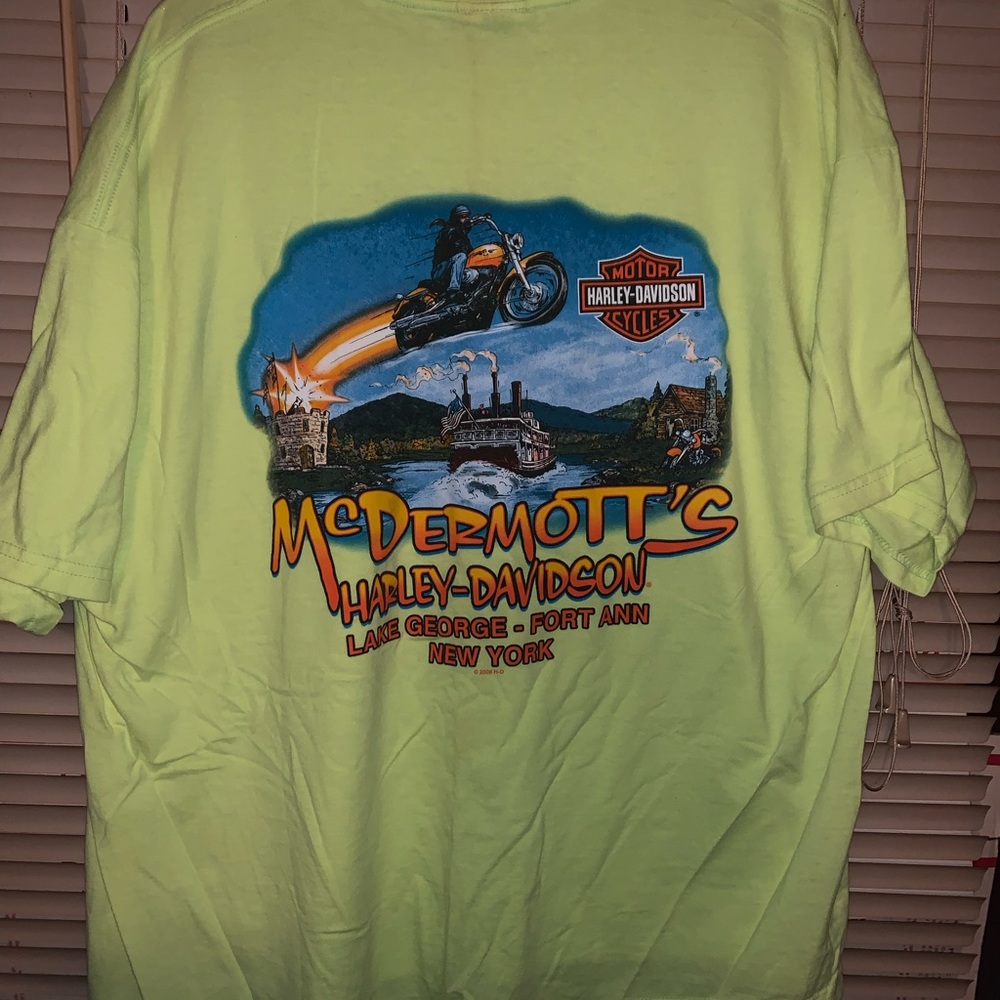 Fluorescent Harley Davison shirt Lake George - Picture 2 of 7